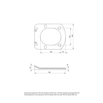 Tualetes pods Deante Blur ar vāku SoftClose Slim, balts CDZ_6ZOZ