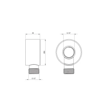 Dušas Izvads Deante Cascada,matēta bronza NAC_C54K