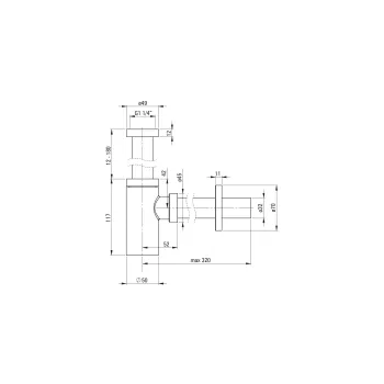 Izlietnes sifons Deante hroms NHC_031K