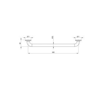 Rokturis vannas istabai Deante Lehnen 60cm, pulēts metāls NIL_041C