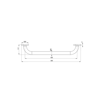 Rokturis vannas istabai Deante Vital 60cm, pulēts metāls NIV_041C