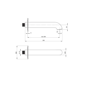 Vannas izteka Deante Silia, hroms NQS_081K