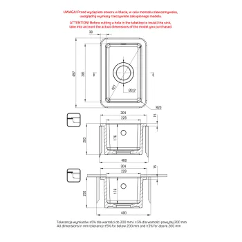 Vannas istabas izlietne Deante Lumi, balts ZCU_610A