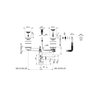 Sifons izlietnei Deante Space-Saver Lux, tērauds ZXY_9918