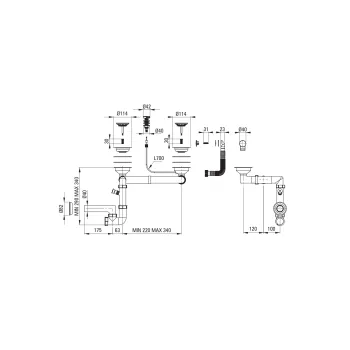 Sifons izlietnei Deante Space-Saver, tērauds ZXY_9973