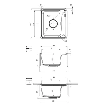 Virtuves izlietne Deante MOMI Granīta, ALABASTER, Balta