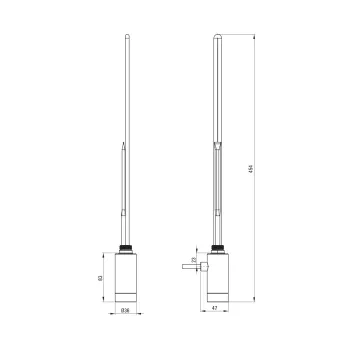 Dvieļu žāvētāja sildelements Deante Silia 600 W  matēti brūns AGI_C601