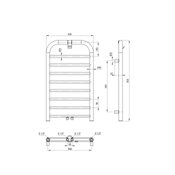 Dvieļu žāvētājs Deante SILIA H=85cm AGI_CG31