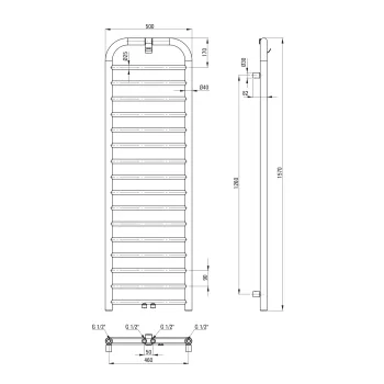 Dvieļu žāvētājs Deante SILIA H=157cm matēti brūns AGI_CG51