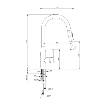 Virtuves izlietnes maisītājs Deante Lukrecja Izvelkams 2 strūklas balts BDH_A72M