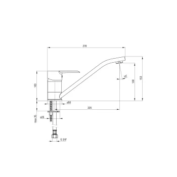 Virtuves izlietnes maisītājs Deante Corio, hroms BFC_060M