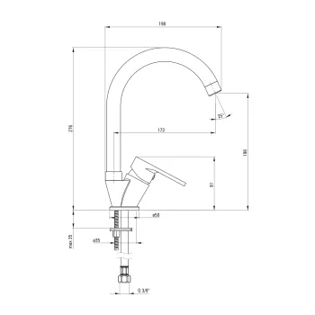Virtuves izlietnes maisītājs Deante Chaber, hroms BGC_062M