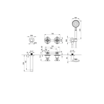 Vannas / Dušas maisītājs Deante Temisto Iebūvējams, hroms BQT_018P