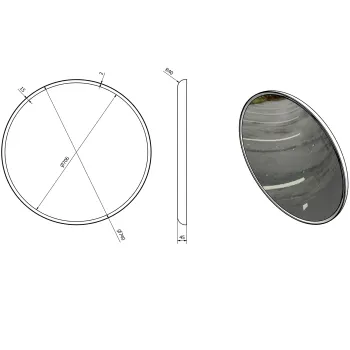 Spogulis Sapho FLOAT LED apgaismojuma  ø 74 cm, balts