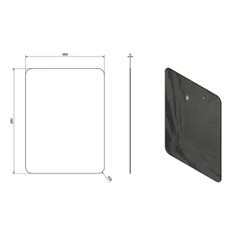 Spogulis Sapho ISHAPE ar slīpētu malu 60x80cm