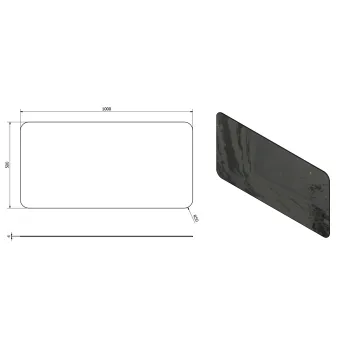 Spogulis Sapho ISHAPE ar slīpētu malu 100x50cm
