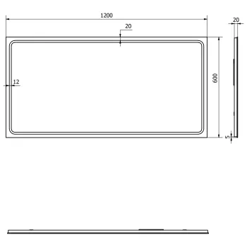 Spogulis Sapho GEMINI ar LED apgaismojumu 120x60cm