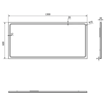 Spogulis Sapho GEMINI ar LED apgaismojumu 130x60cm