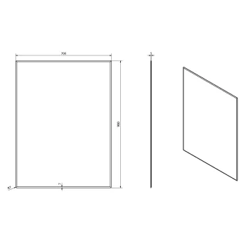 Spogulis Sapho ACCORD ar slīpētām malām 70x90cm