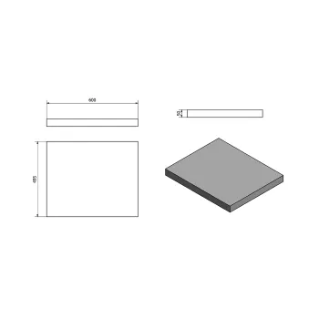 Darba virsma Sapho AVICE 60x50cm, biezums 5cm, Rover ozols