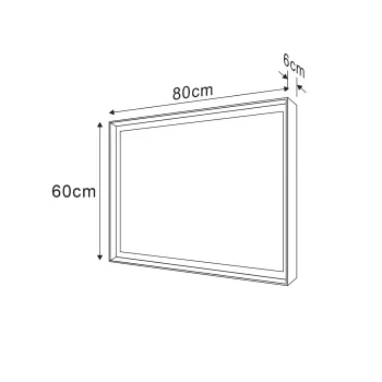 Spogulis Sapho SORT ar LED apgaismojumu 60x80cm, melns matēts