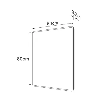 Spogulis Sapho PIRI ar LED apgaismojumu 60x80cm