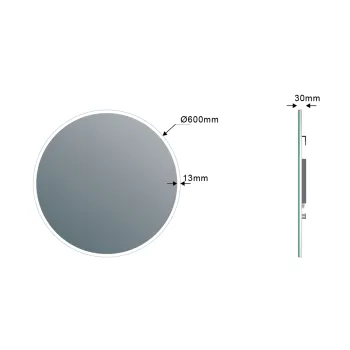 Spogulis Sapho VISO apaļais ar LED apgaismojumu, ø 60cm