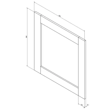 Spogulis Sapho BRAND  koka rāmī 80x80cm, beicēts egles koks