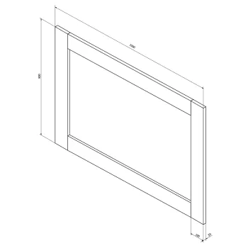 Spogulis Sapho BRAND  koka rāmī 100x80cm, beicēts egles koks