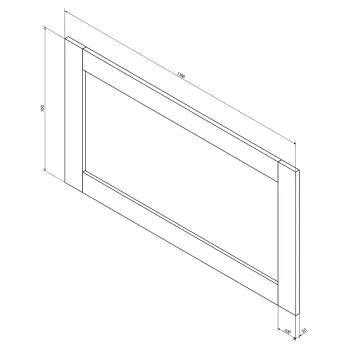 Spogulis Sapho BRAND  koka rāmī 130x70cm, beicēts egles koks