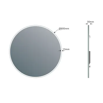 Spogulis Sapho VISO apaļais ar LED apgaismojumu, ø 90 cm
