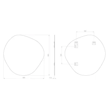 Spogulis Sapho STEN  80x80cm
