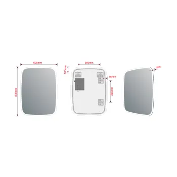 Spogulis Sapho TONG ar LED apgaismojumu 60x80cm
