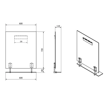 Spogulis Sapho WEGA ar plauktu 60x80cm