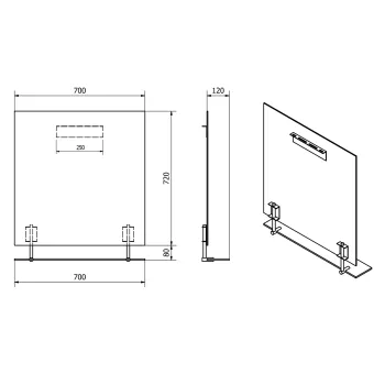 Spogulis Sapho WEGA ar plauktu 70x80cm