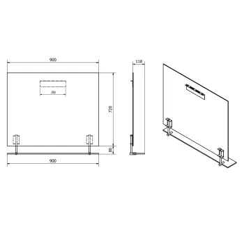 Spogulis Sapho WEGA ar plauktu 90x80cm