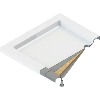 Dušas paliktnis Deante Jasmin 100x80cm taisnstūrveida, akrils, balts KGJ_046B