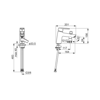 ORAS SAGA Vannas/dušas jaucējkrāns 3946F