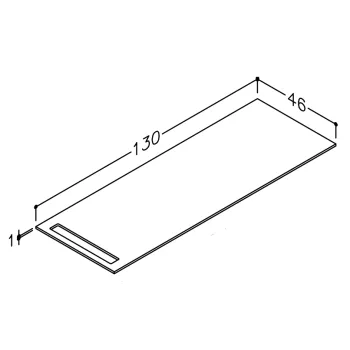 Darba virsma Kame Universal ar dvieļu turētāju HPL 130cm, Sand stone WP-1/12-3/H15