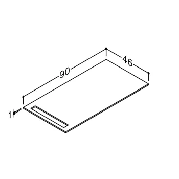 Darba virsma Kame Universal ar dvieļu turētāju HPL 90cm, Sand stone WP-1/8-3/H15