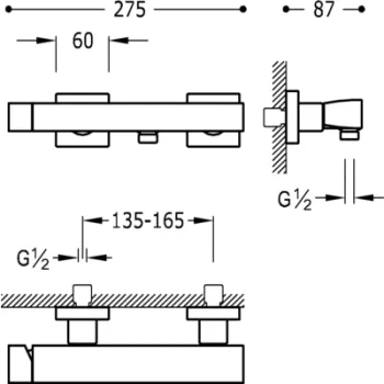 Dušas maisītājs SLIM exclusive TRES tērauds 20216701OM