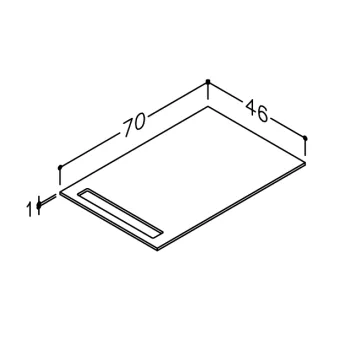 Kame Kompakta HPL darba virsma 70cm, WP-1/6-3/H11