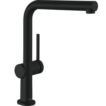 Virtuves Izlietnes maisītājs Hansgrohe Talis M54 270 1jet,  ar izvelkamu galvu, matēts melns