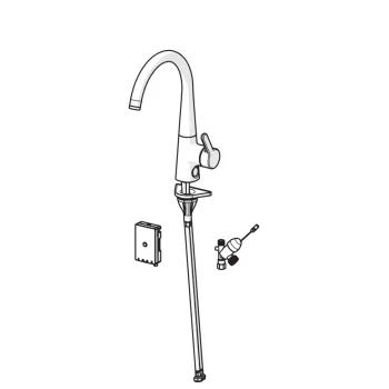 ORAS Inspera Virtuves jaucējkrāns ar vārstu, 3V 3035F