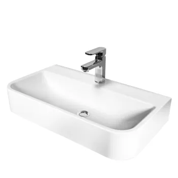 Izlietne PAA Samba Akmens masas 695x375mm, Balta Izlietne PAA Samba Akmens masas 695x375mm, Balta