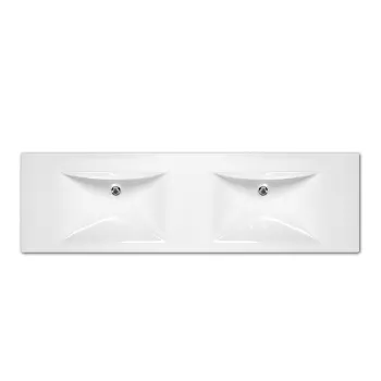 Izlietne PAA LONG STEP DUO Akmens masas 2010x490mm, Balta Izlietne PAA LONG STEP DUO Akmens masas 2010x490mm, Balta