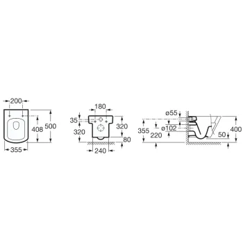 Roca Hall Piekaramais WC pods A346627000
