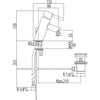 ALPLUS-TRES Izlietnes jaucējkrāns, 20310301