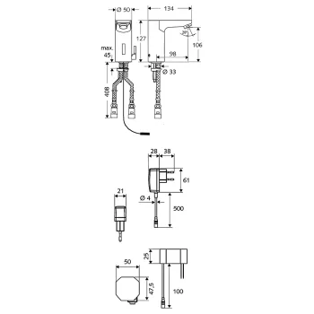 Vannas istabas izlietnes maisītājs SCHELL CelisE 220V, 012290699