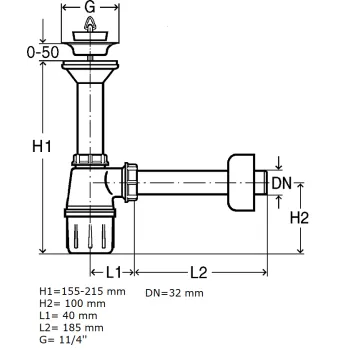 VIEGA Izlietnes sifons/glāze ar izpl. 1 1/4x32 103927 VIEGA Izlietnes sifons/glāze ar izpl. 1 1/4x32 103927